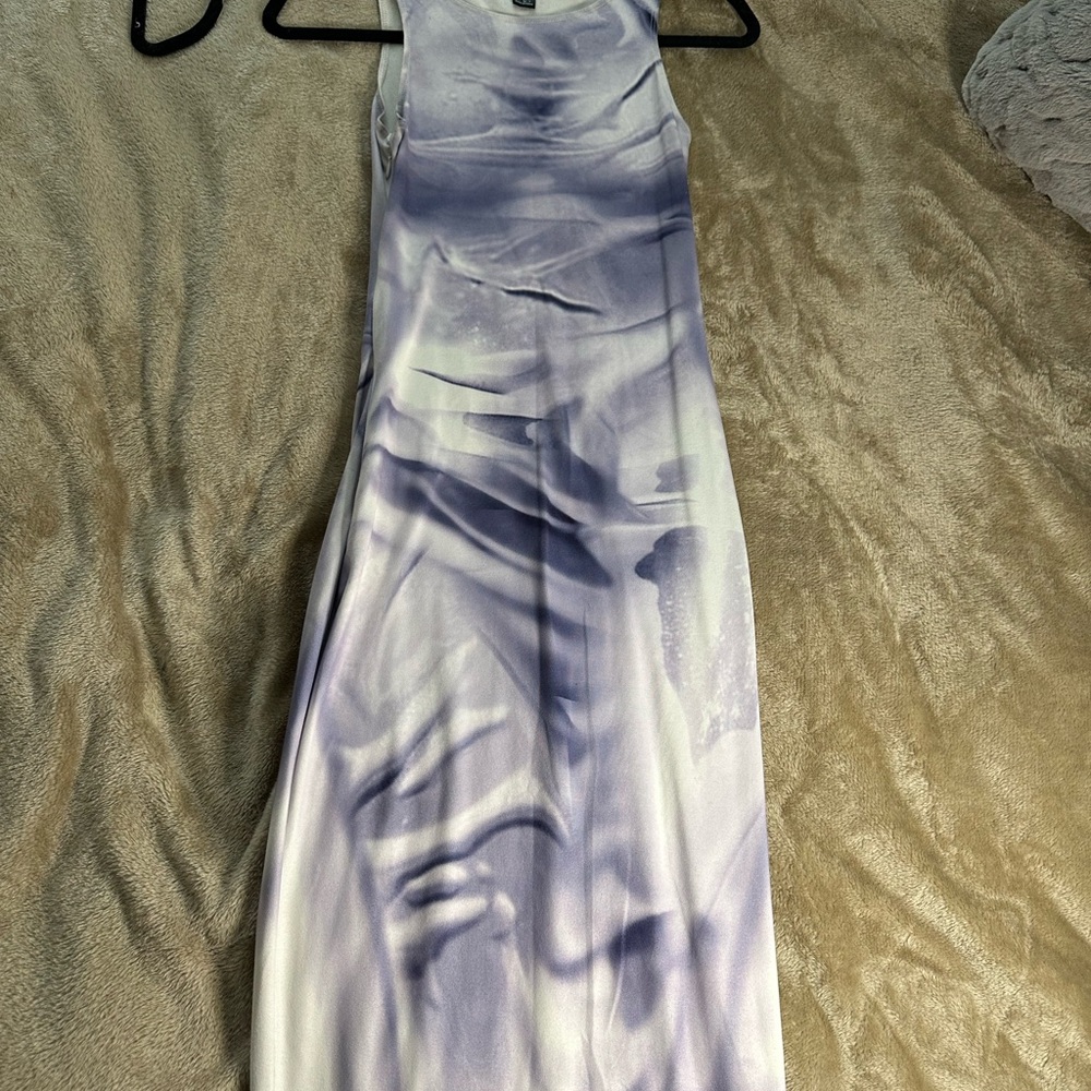 SHEIN Cream Halter Maxi Dress for Wedding Guest